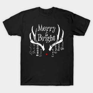 Merry and Bright in Light Font T-Shirt